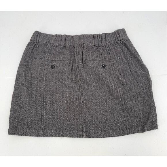 NWT Free People Pop Preppy Herringbone Gray Mini Skirt Size 6 - Picture 2 of 8